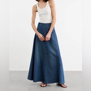 Nili Lotan Astrid Denim Maxi Skirt- Size 27
